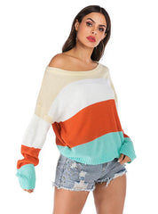 LOOSE ROUND NECK LONG SLEEVE SWEATER