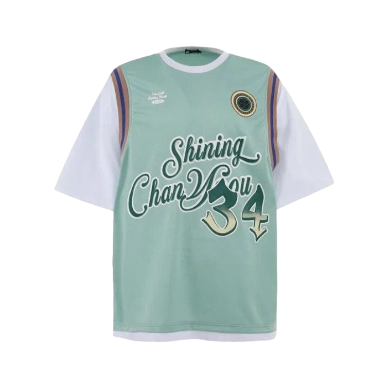 Paneled Fake Two Pieces T-Shirt