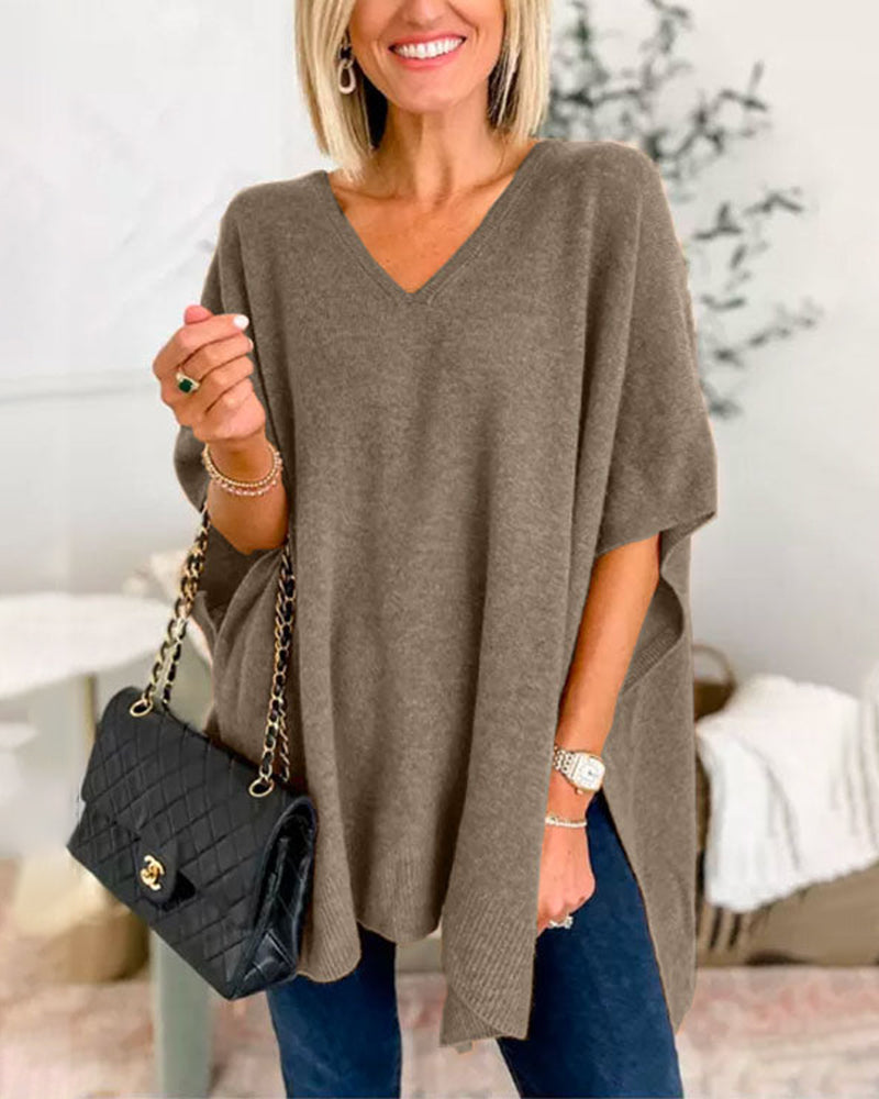 Elegant v-neck Pullover Sweater