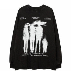 Vintage Shadow Graphic Oversized T-Shirt