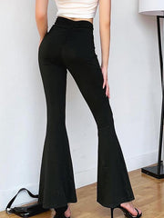 Plain Boot-Cut Pants - HouseofHalley