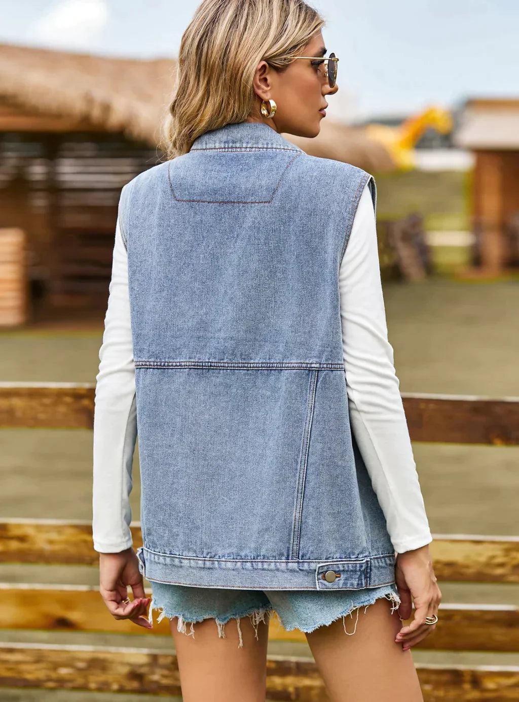 COWBOY SLEEVELESS VEST COAT