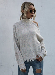 LOOSE PULLOVER TURTLENECK SWEATER