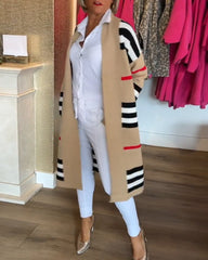 Long Sleeve Striped Cardigan