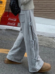 Street Side Bow Tie Sweatpants - HouseofHalley