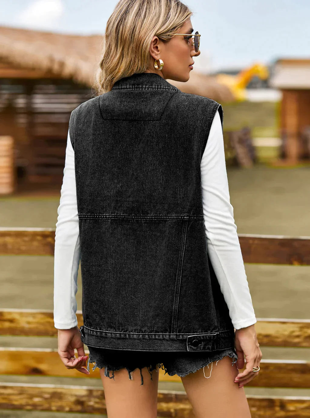 COWBOY SLEEVELESS VEST COAT