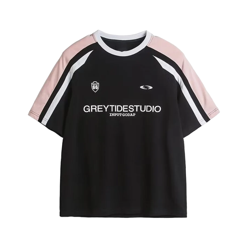 Retro Racing Loose Letter T-Shirt