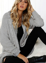 Women Wind Twisted Sweater Cardigan Knit Loose Coat