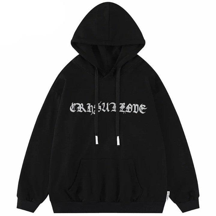 Retro Letters Shadow Y2K Hoodie