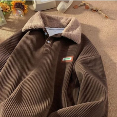Corduroy Sherpa Collar Sweatshirt Freight charges