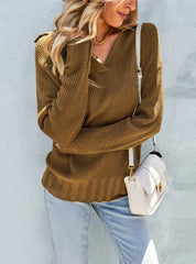 WINTER SHIRT COLLAR SWEATER TOP