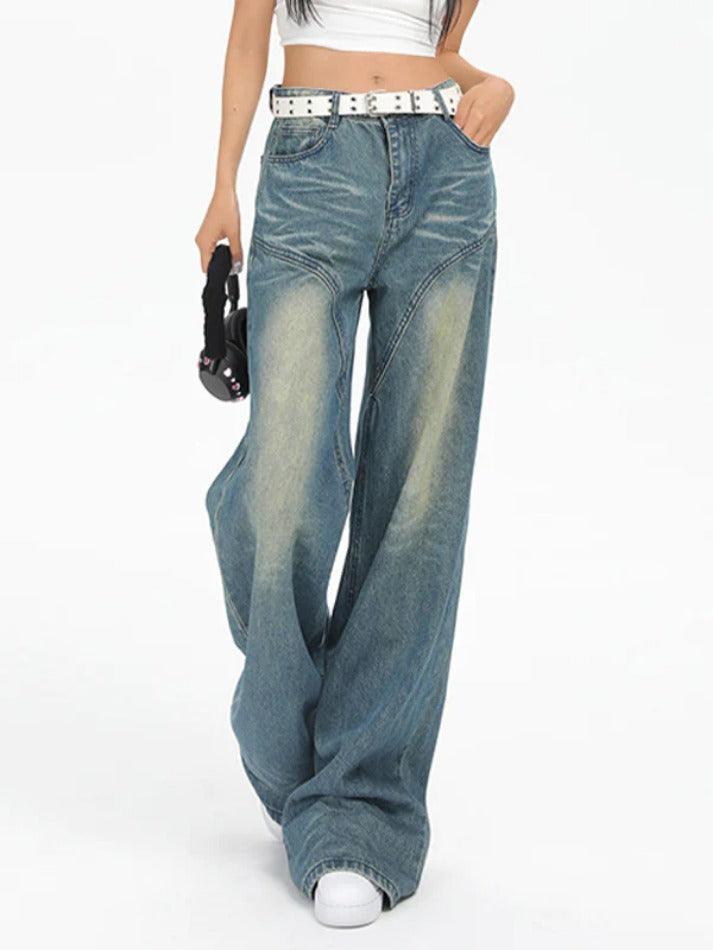 Vintage Washed Splice Boyfriend Jeans - HouseofHalley