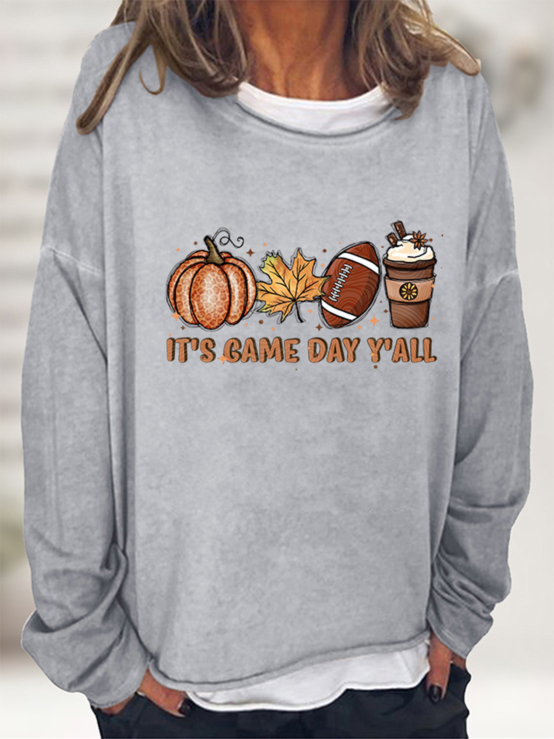 Full Size IT'S GAME DAY Y'ALL Graphic Sweatshirt