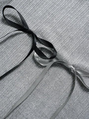 Shimmering Bow Decor Crew Neck Long Sleeve Knit - HouseofHalley