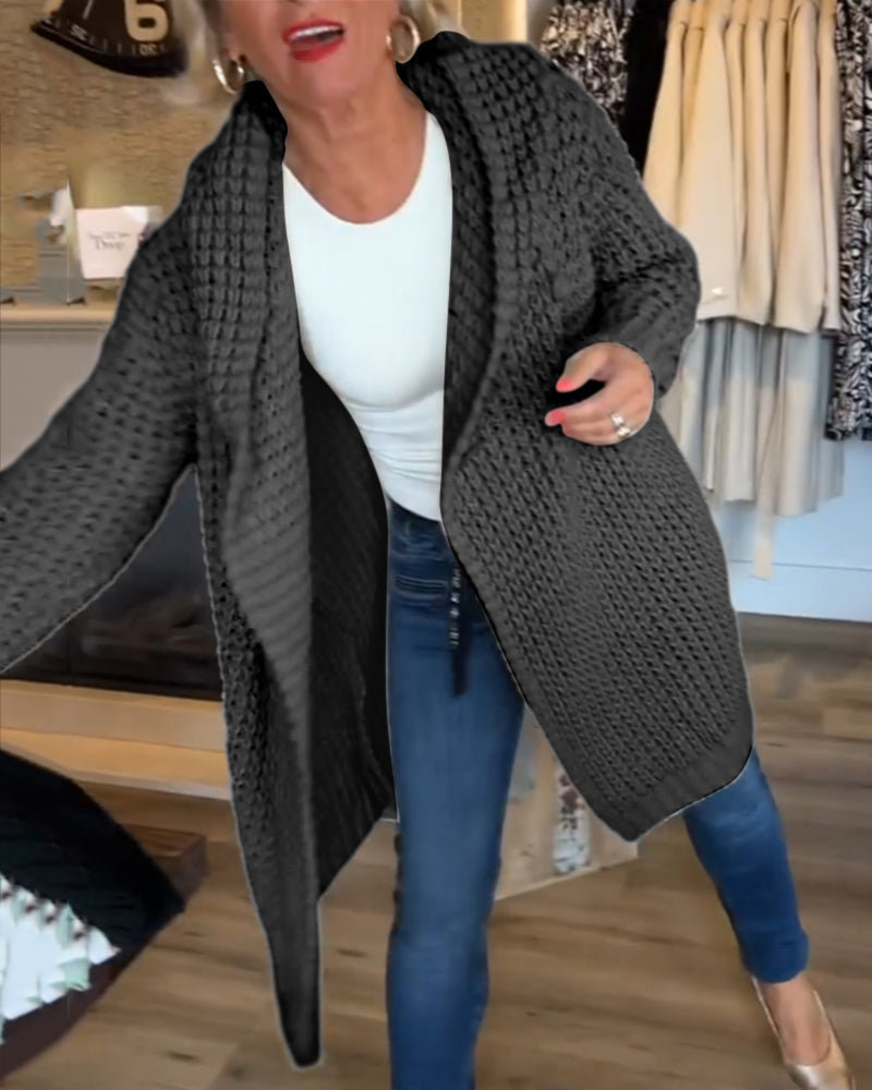 Solid color cardigan