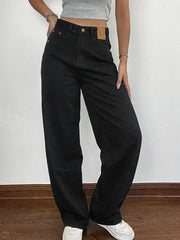 Versatile Black High Rise Boyfriend Jeans - HouseofHalley