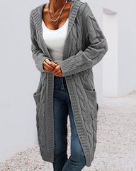 Casual Long Solid Color Cardigan