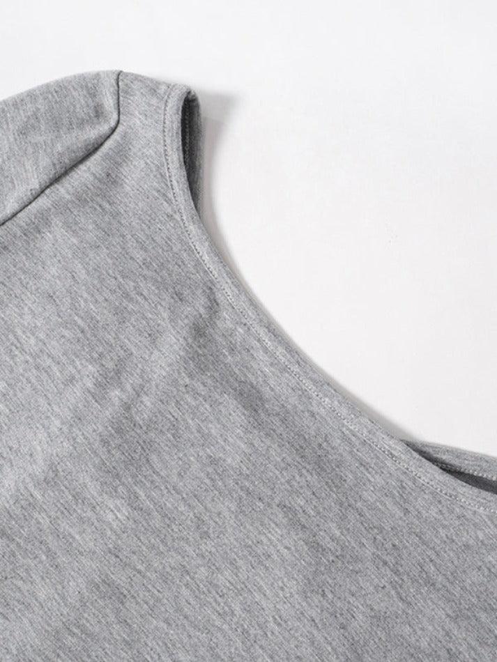 Solid Tie Back Long Sleeve Tee - HouseofHalley