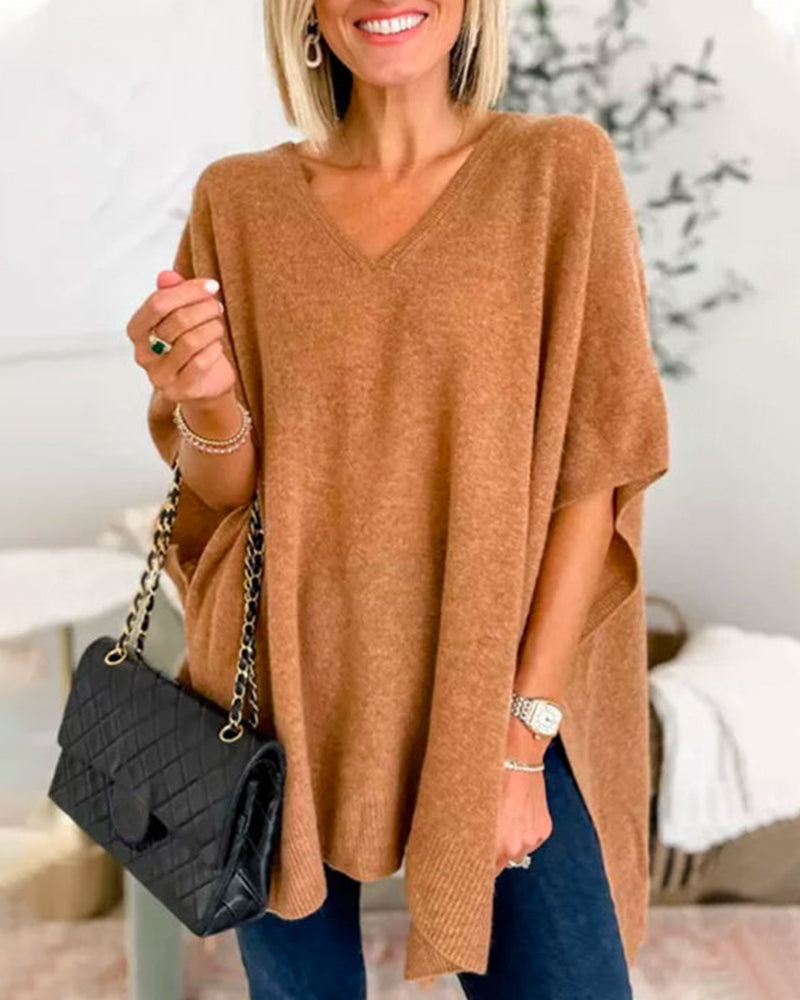 Elegant v-neck Pullover Sweater