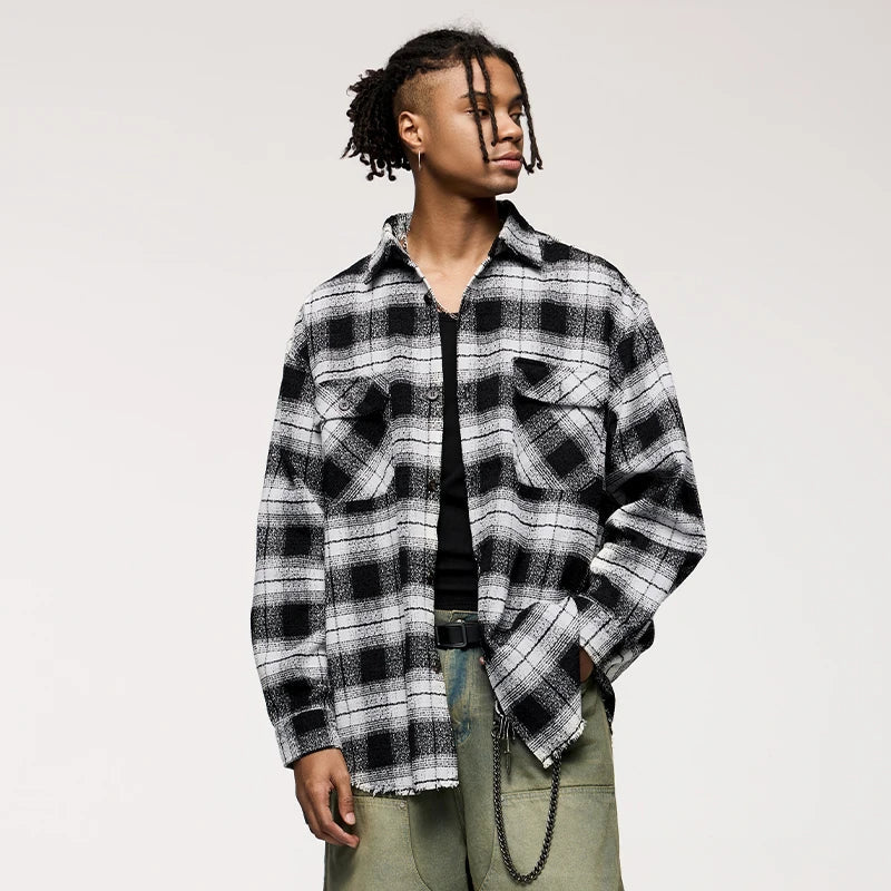 Greyish Black Loose Shacket