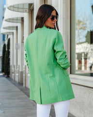 Binx Pocketed Blazer - Green Apple