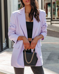 Binx Pocketed Blazer - Lavender