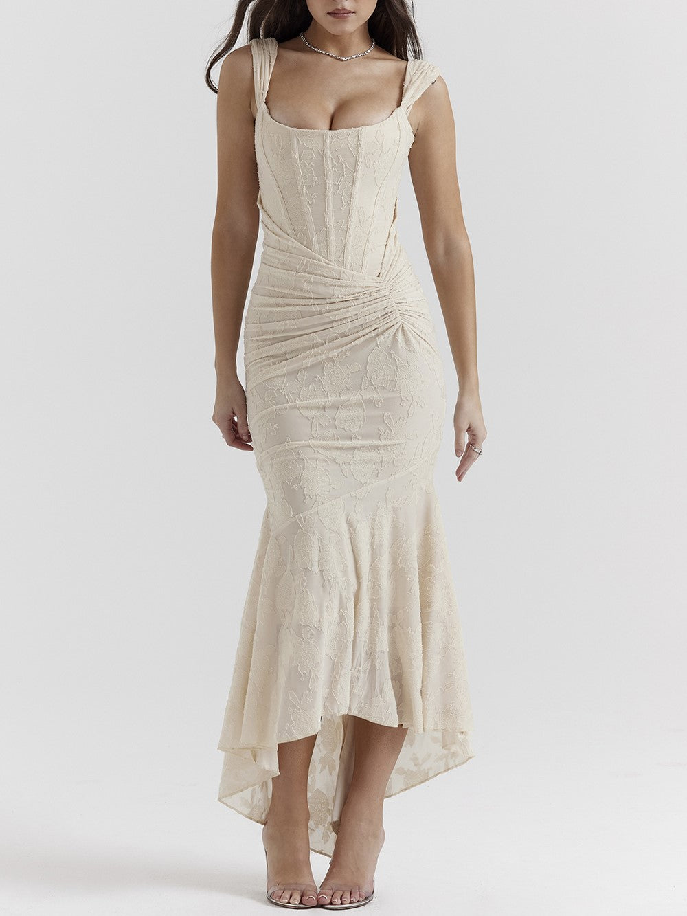 Cesca Vintage Cream Floral Maxi Dress
