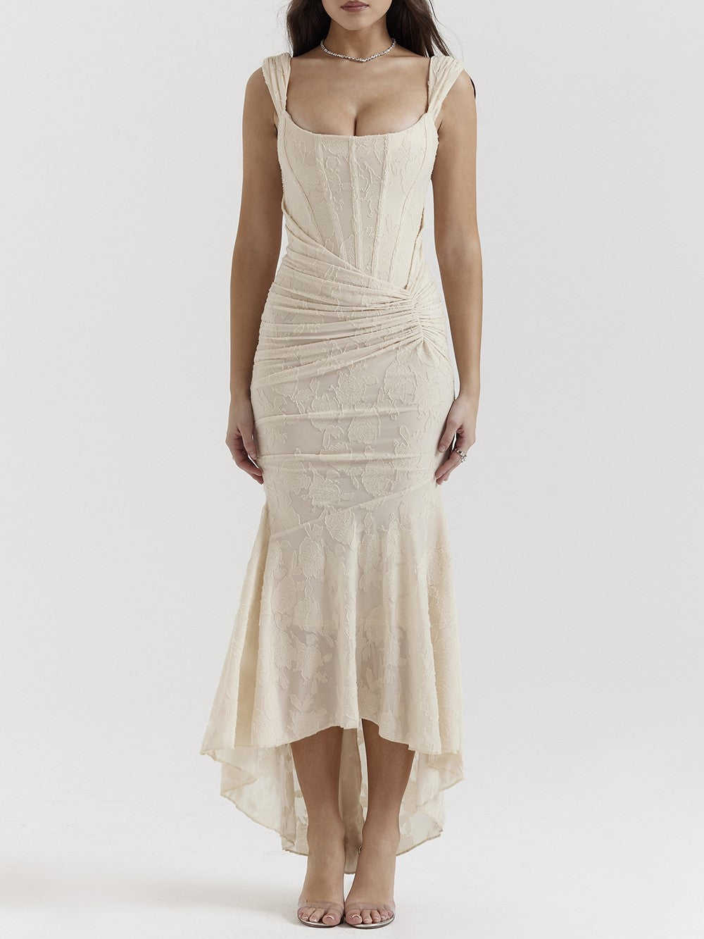 Cesca Vintage Cream Floral Maxi Dress