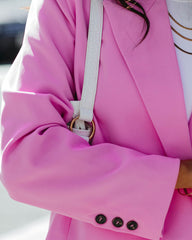 Cityscape Crop Blazer - Pink