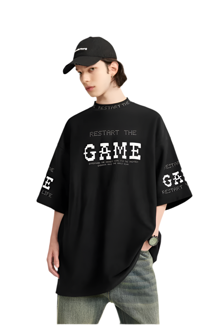 "RESTART THE GAME" Oversized T-Shirt