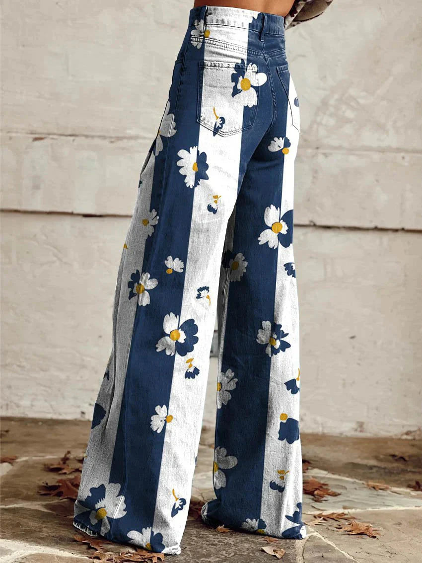 Daisy Colorblock Palazzo Jeans