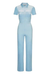 Double-Pocket Bodycon Velvet Jumpsuit