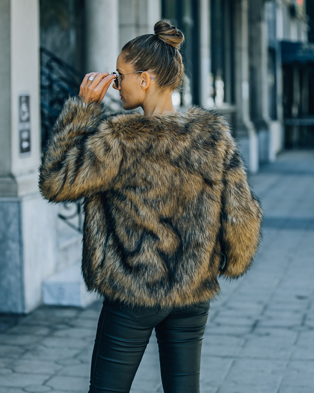 Giana Pocketed Faux Fur Jacket