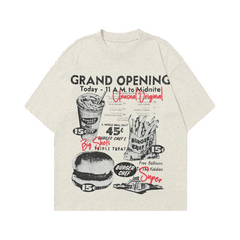 Grand Opening  Loose Cotton T-Shirt