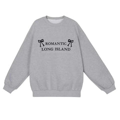 Grey Romantic Long Island Sweatshirt