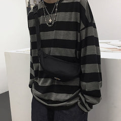 Grunge Long Sleeve Stripe T-Shirt