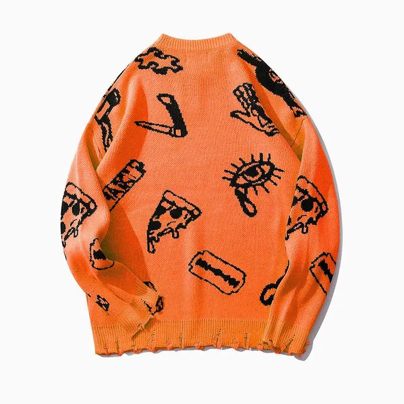 Pizza Party Oversized Sweater