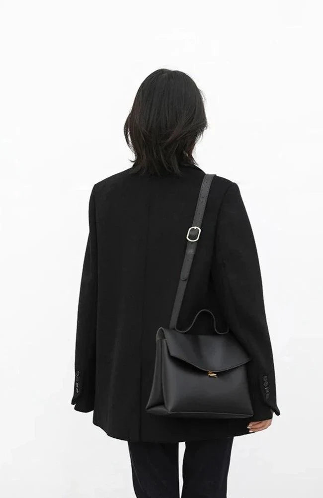 Solid Blend Wool Women's Coat