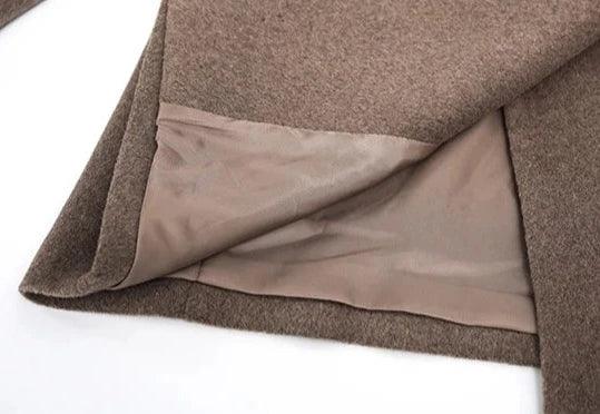Solid Blend Wool Women's Coat