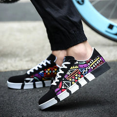 Colorful Graffiti Skateboard Shoes