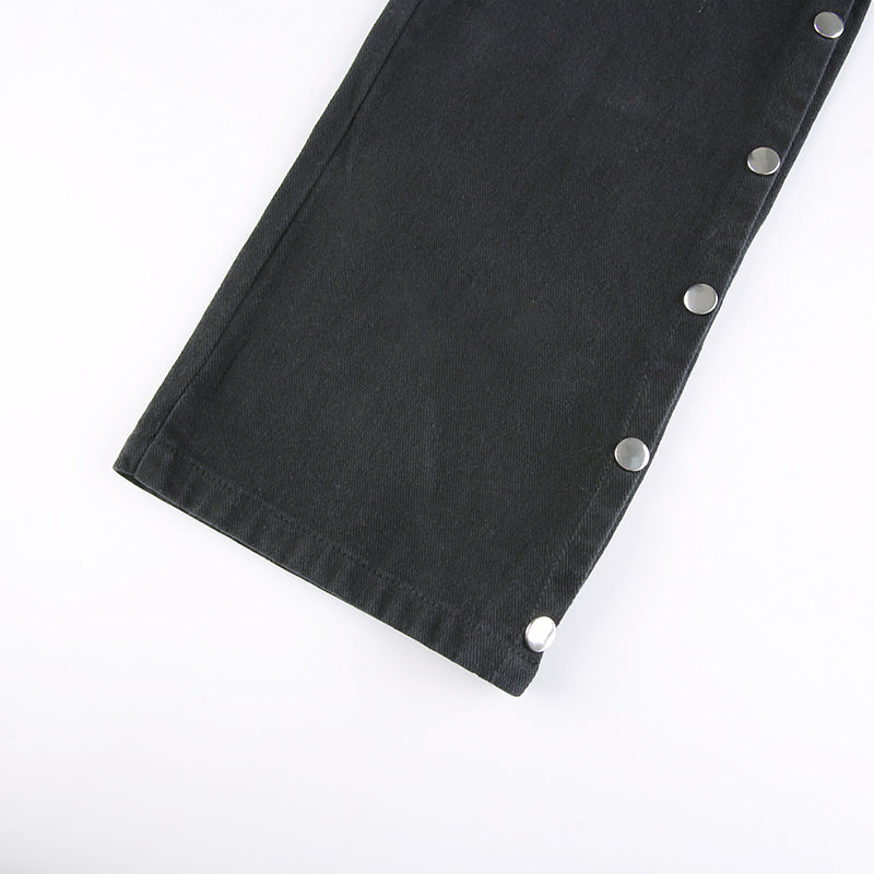Y2K Gothic  Black Cargo Pants