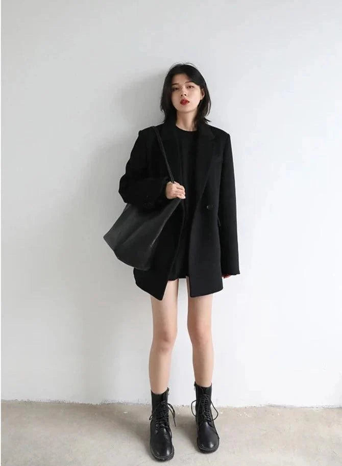 Solid Blend Wool Women's Coat