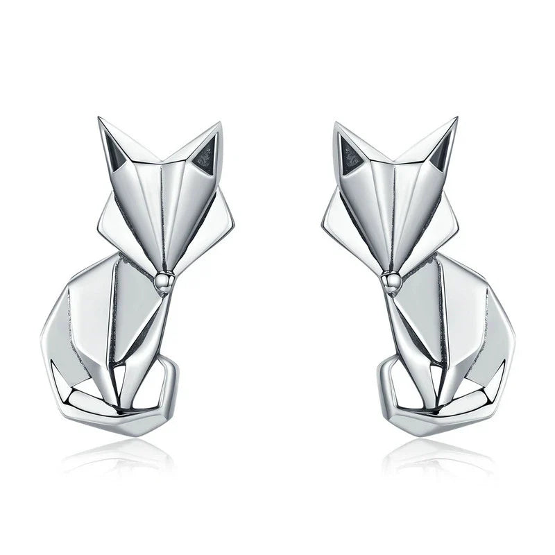 Fox Silver Earrings