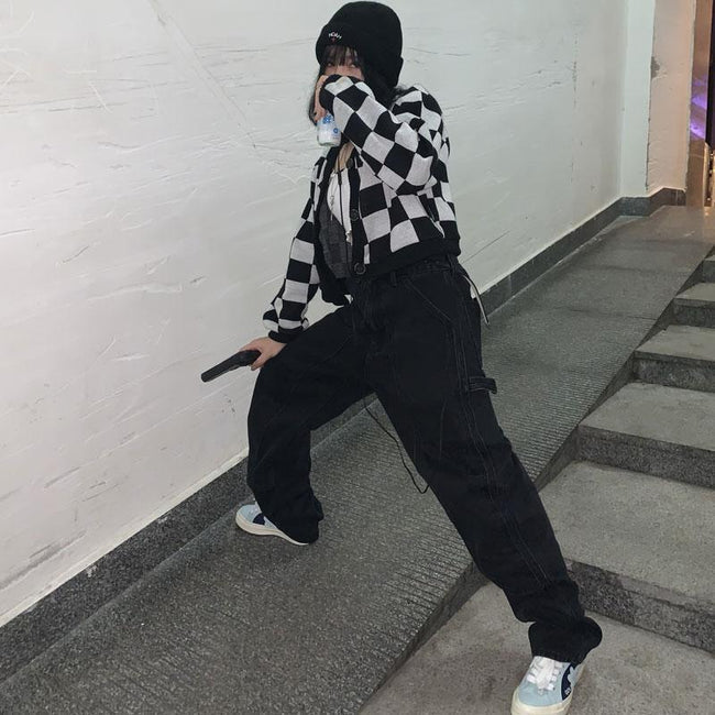 Harajuku Black Streetwear Jeans
