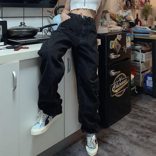Harajuku Black Streetwear Jeans