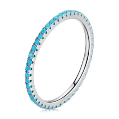IceLink Twist Sapphire Eternity Band
