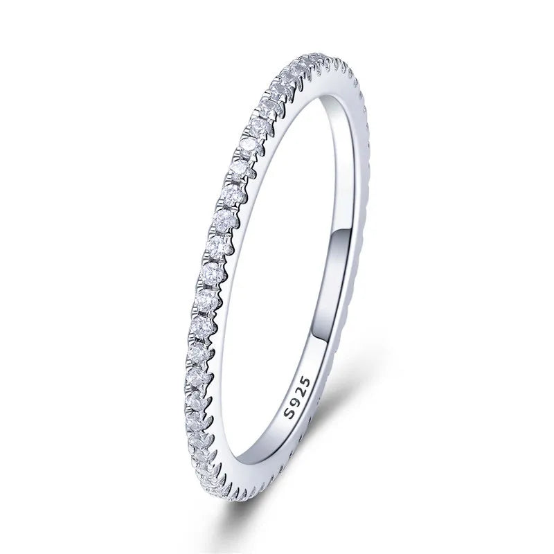 IceLink Twist Sapphire Eternity Band