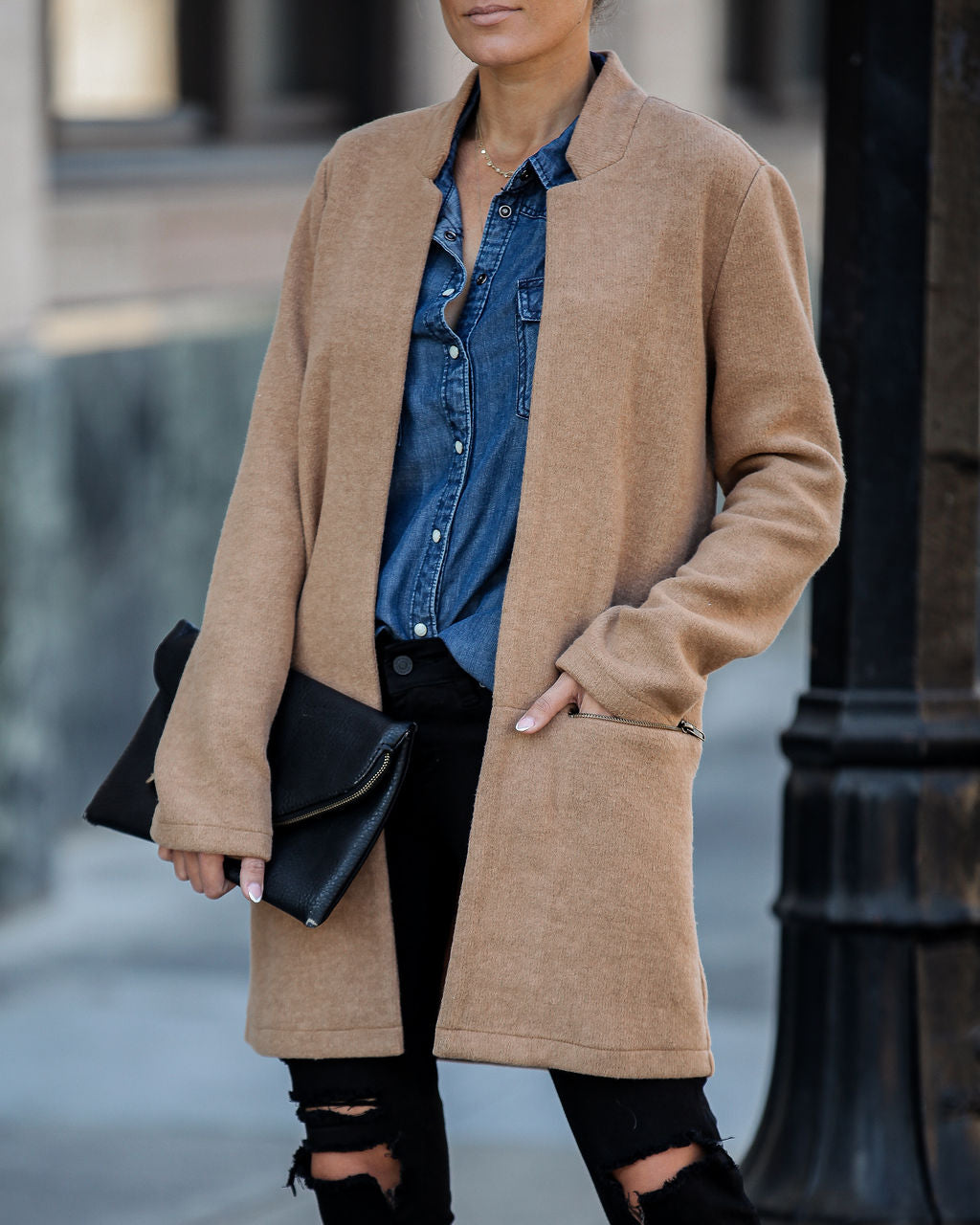 Catalog Pocketed Coat - Camel