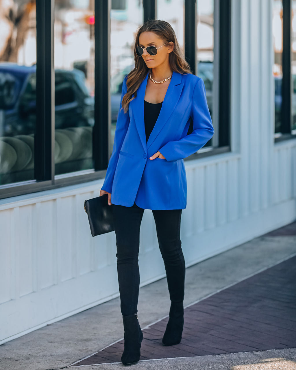 Standards Pocketed Blazer - Cobalt Blue