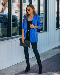 Standards Pocketed Blazer - Cobalt Blue